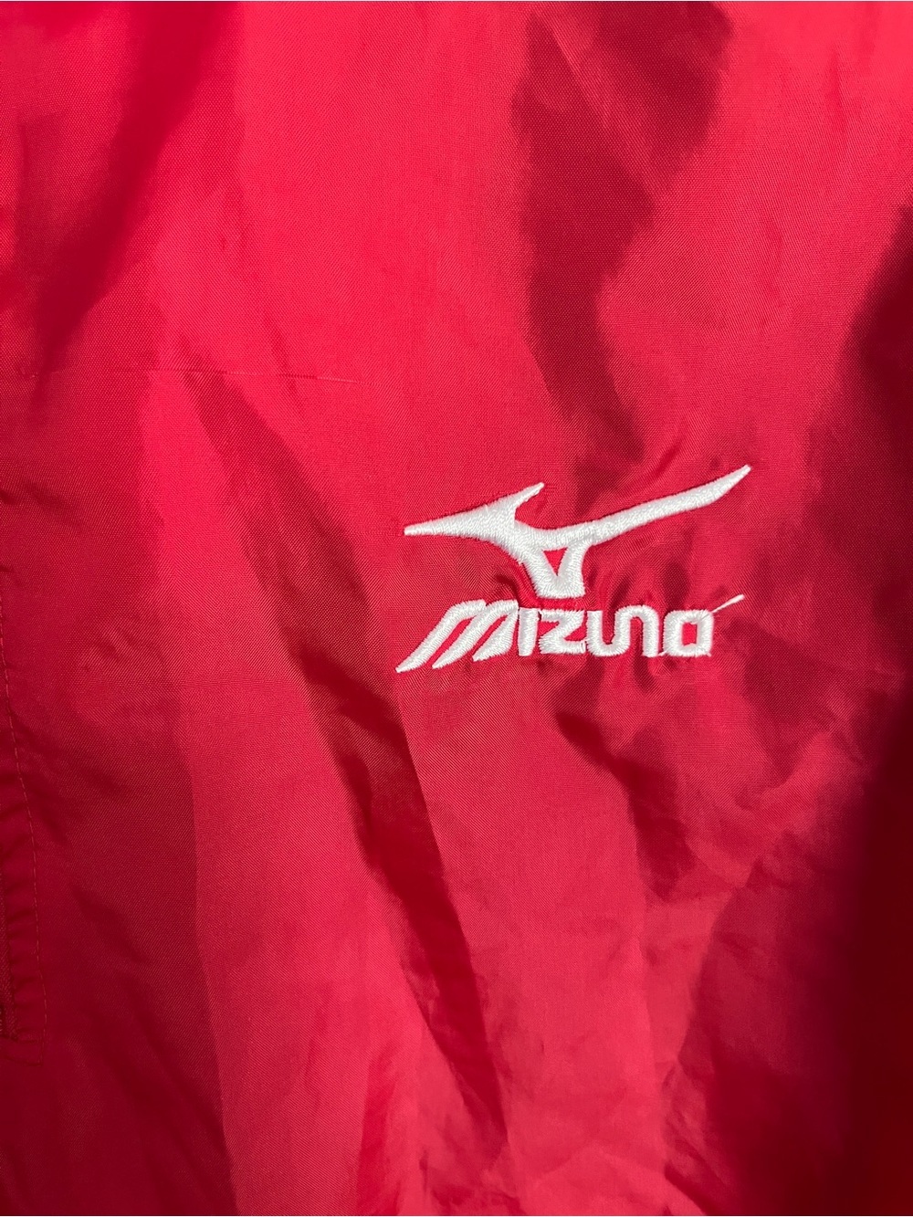 Mizuno Jacket Men Red Baseball Batting Practice Cage Quarter Zip Pullover Large - Picture 3 of 9